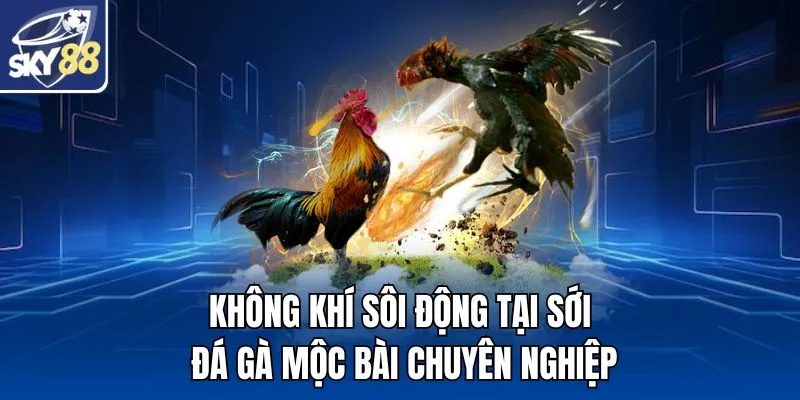Không khí sôi động tại sới đá gà mộc bài chuyên nghiệp